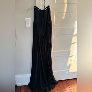 Elegant Black Backless Dress